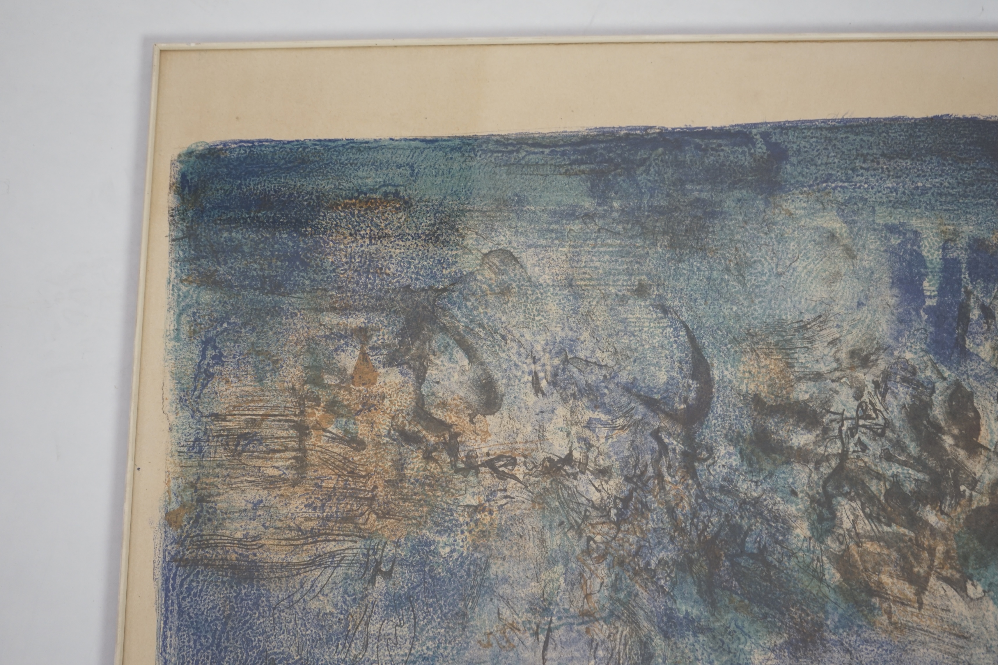 Zao Wou-Ki (1921-2013), colour lithograph, ‘Sans Titre’ signed and dated ‘58 in pencil, 50 x 65cm. Condition - fair